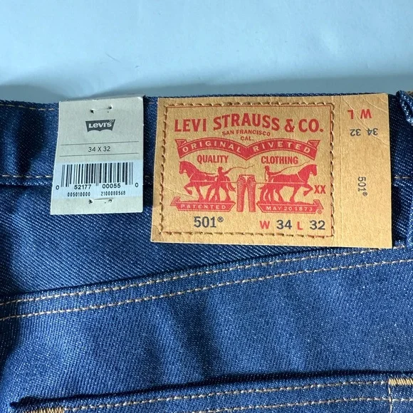 Men's Straight Denim Jeans - Deep Blue
